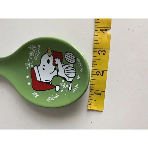 Peanuts Snoopy And Woodstock Christmas Santa Hat Spoon Rest Ceramic NEW - Picture 9 of 9